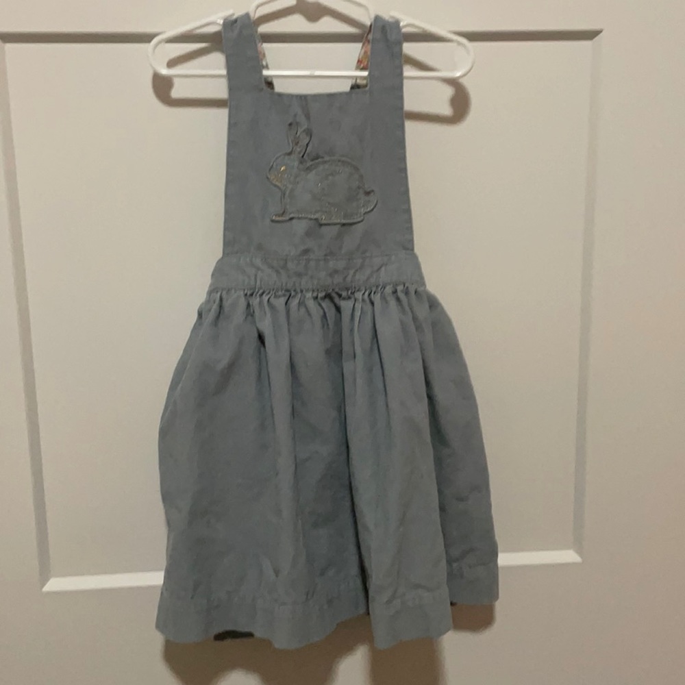 Mini Boden cordoury romper dress with bunny detail